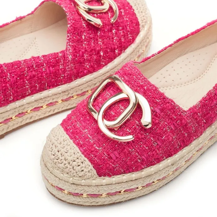 Casual Shoes Women Moda In Pelle Folio Raspberry Textile