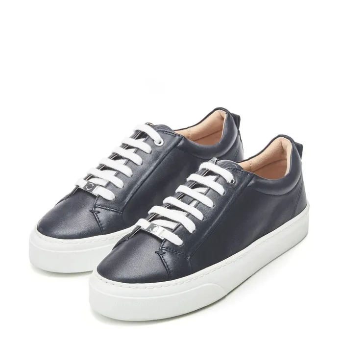 Casual Trainers Women Moda In Pelle Aiyla Navy Leather