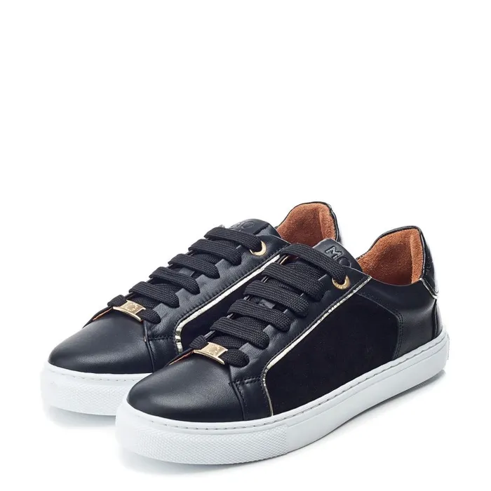 Casual Trainers Women Moda In Pelle Ales Black Leather