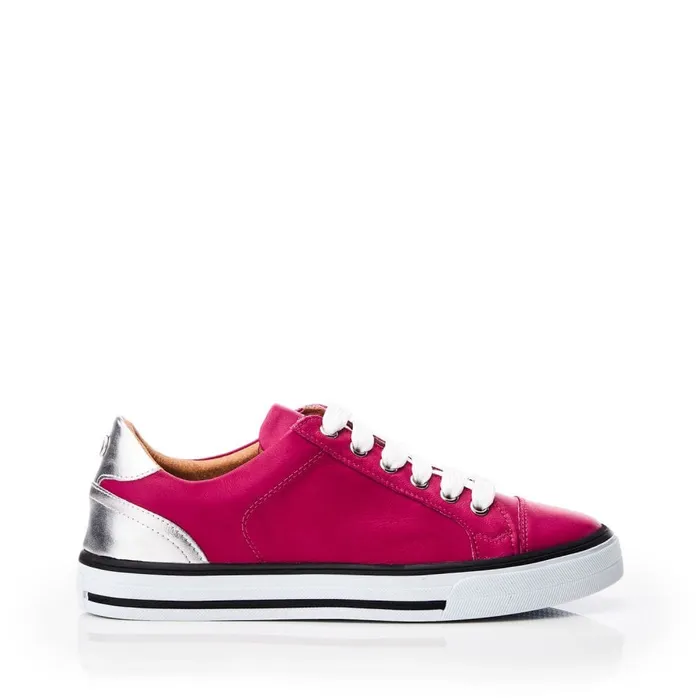 Casual Trainers Women Moda In Pelle Amor Fuschia Leather