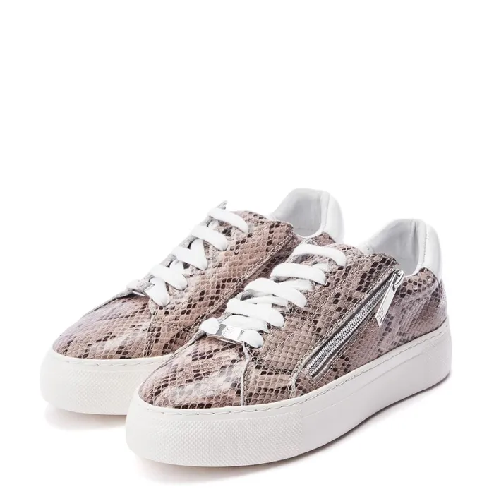 Casual Trainers Women Moda In Pelle Balize Natural Snake Leather
