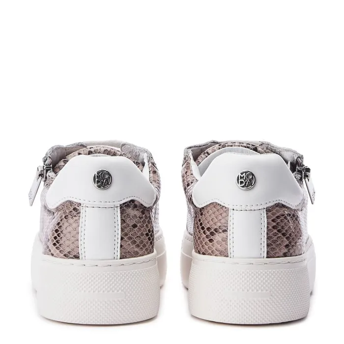 Casual Trainers Women Moda In Pelle Balize Natural Snake Leather