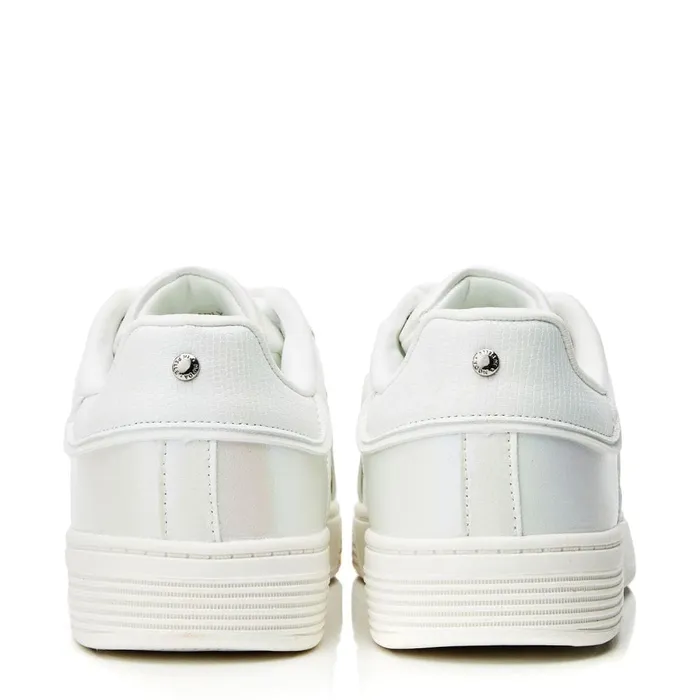 Casual Trainers Women Moda In Pelle Bearly White Iridescent Porvair