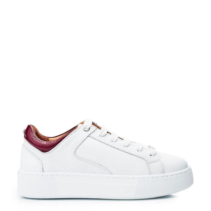 Casual Trainers Women Moda In Pelle Brienau White Leather
