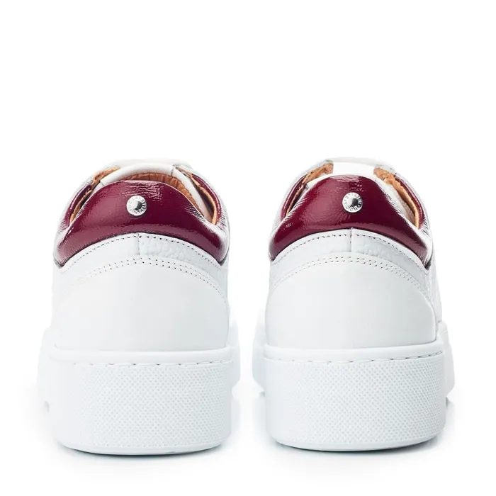 Casual Trainers Women Moda In Pelle Brienau White Leather
