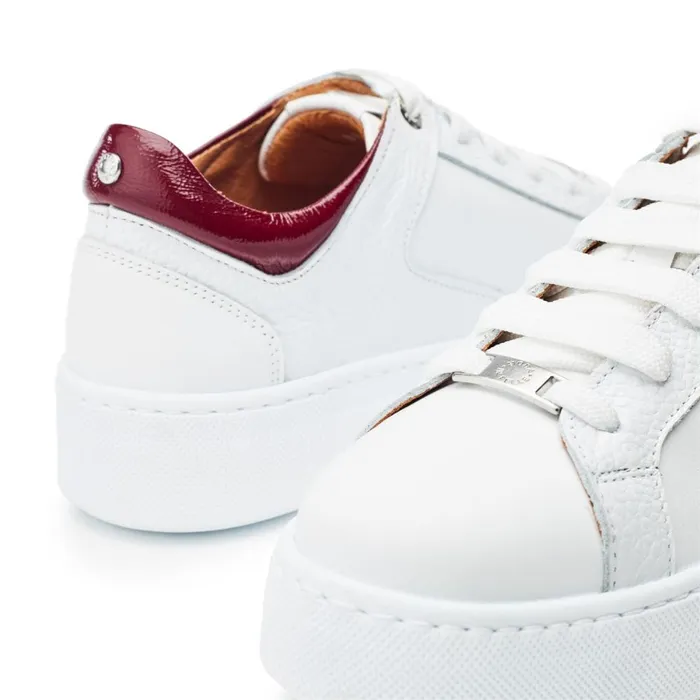 Casual Trainers Women Moda In Pelle Brienau White Leather
