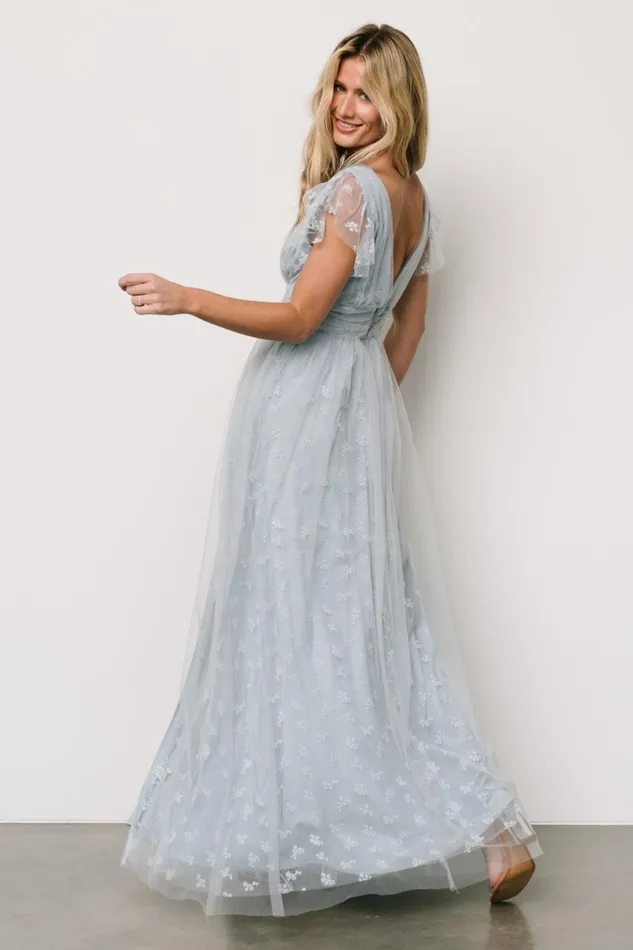 Caterina Tulle Maxi Dress Light Blue Women Baltic Born Tulle Styles Caterina Tulle Maxi Dress Light Blue Women Baltic Born Tulle Styles