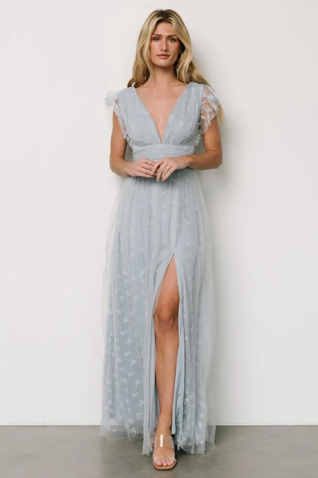Caterina Tulle Maxi Dress Light Blue Women Baltic Born Tulle Styles Caterina Tulle Maxi Dress Light Blue Women Baltic Born Tulle Styles