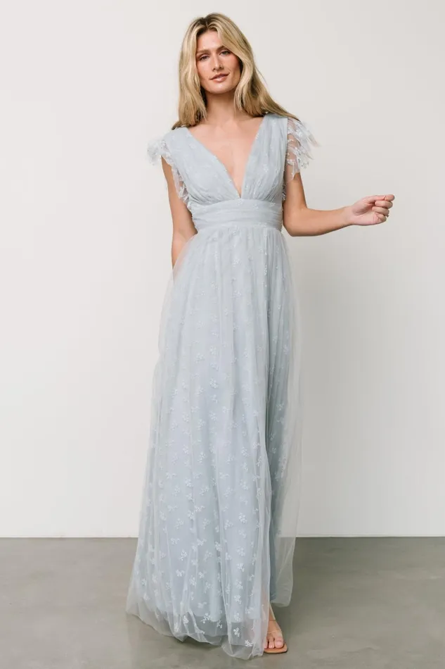 Caterina Tulle Maxi Dress Light Blue Women Baltic Born Tulle Styles Caterina Tulle Maxi Dress Light Blue Women Baltic Born Tulle Styles