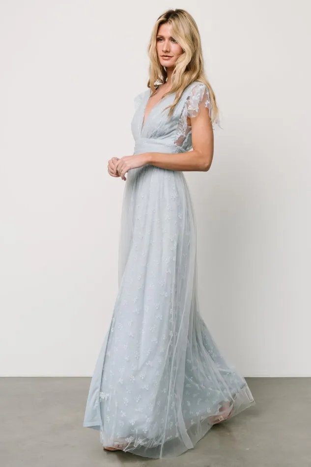 Caterina Tulle Maxi Dress Light Blue Women Baltic Born Tulle Styles Caterina Tulle Maxi Dress Light Blue Women Baltic Born Tulle Styles