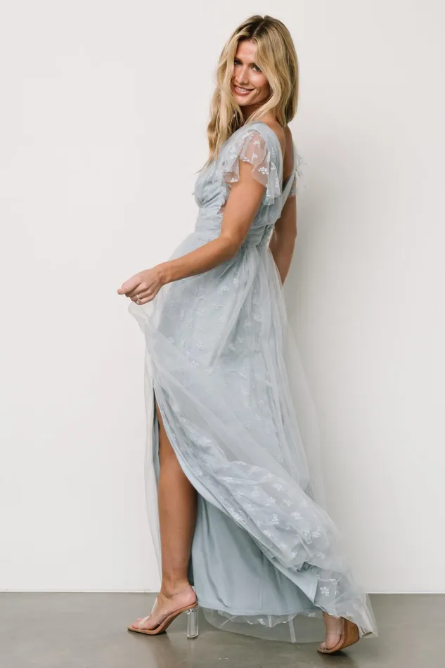 Caterina Tulle Maxi Dress Light Blue Women Baltic Born Tulle Styles Caterina Tulle Maxi Dress Light Blue Women Baltic Born Tulle Styles