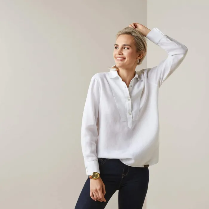 Cazadero Blouse White Women Ariat TShirts and Tops