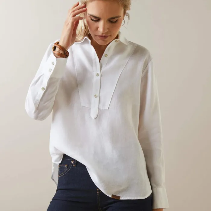 Cazadero Blouse White Women Ariat TShirts and Tops Cazadero Blouse White Women Ariat TShirts and Tops