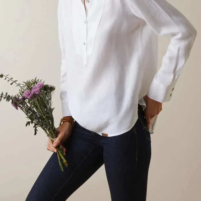 Cazadero Blouse White Women Ariat TShirts and Tops Cazadero Blouse White Women Ariat TShirts and Tops
