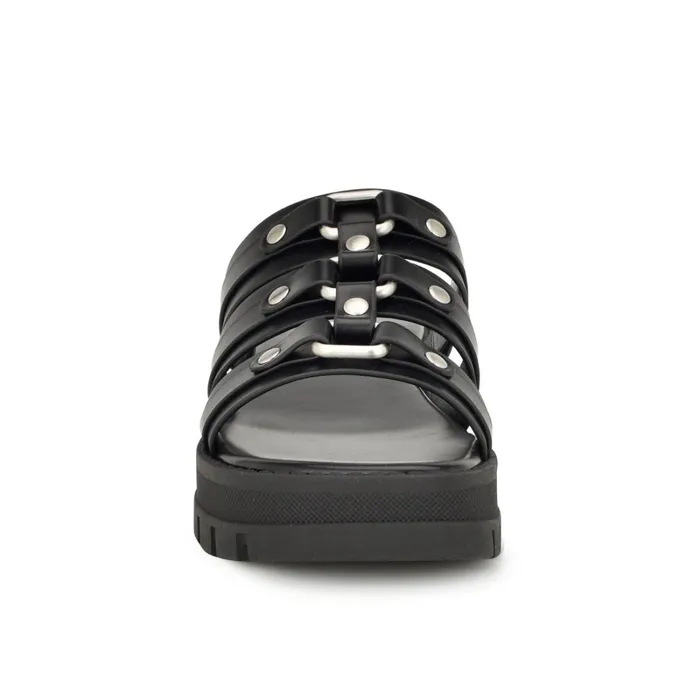 Cazz Fisherman Slide Sandals Black Women Nine West Casual Cazz Fisherman Slide Sandals Black Women Nine West Casual