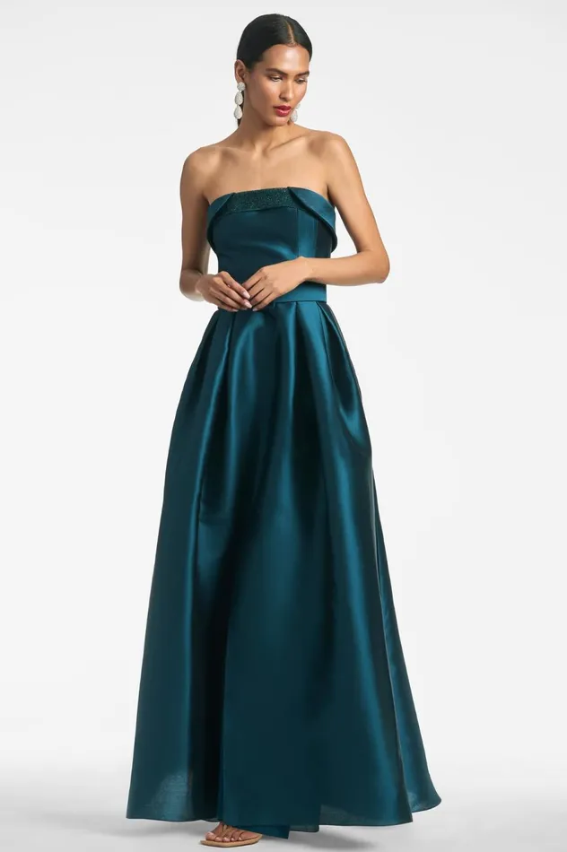 Ceri Gown 8211 Deep Teal Women Sachin and Babi Evening