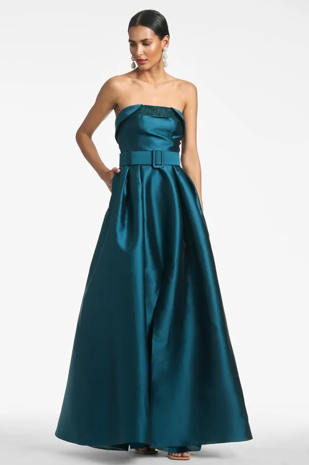 Ceri Gown 8211 Deep Teal Women Sachin and Babi Evening