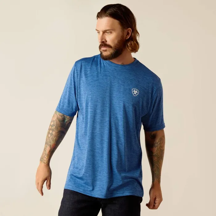 Charger Ariat Spirited TShirt Monaco Blue Men Ariat TShirts and Polos Charger Ariat Spirited TShirt Monaco Blue Men Ariat TShirts and Polos
