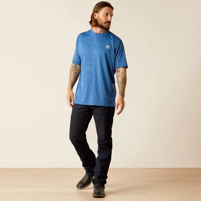 Charger Ariat Spirited TShirt Monaco Blue Men Ariat TShirts and Polos Charger Ariat Spirited TShirt Monaco Blue Men Ariat TShirts and Polos