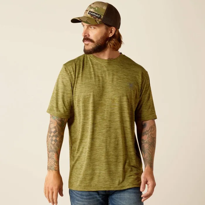 Charger Basic TShirt Cotton Sage Men Ariat TShirts and Polos