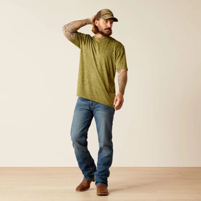Charger Basic TShirt Cotton Sage Men Ariat TShirts and Polos Charger Basic TShirt Cotton Sage Men Ariat TShirts and Polos