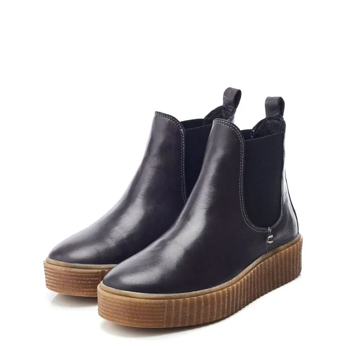 Chelsea Boots Women Moda In Pelle Shoon Sh Illom Dark Grey Leather