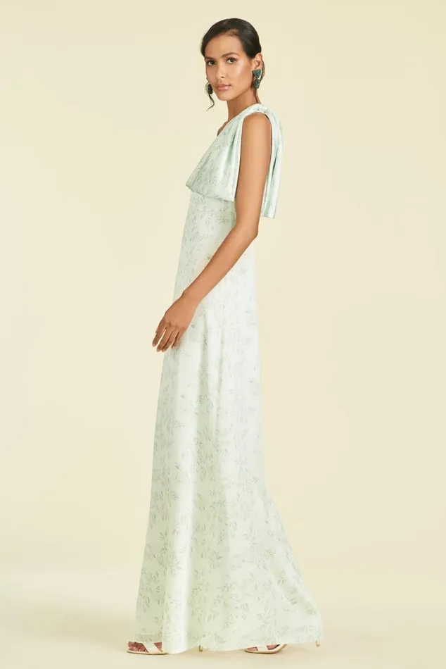 Chelsea Gown 8211 Jade Rose Watercolor Women Sachin and Babi Formal