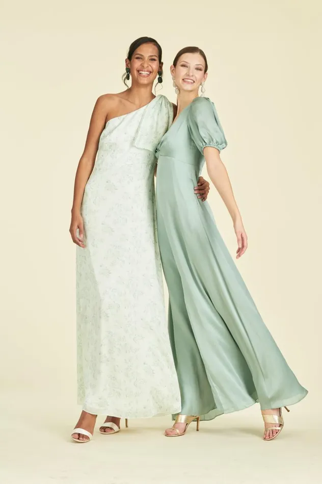 Chelsea Gown 8211 Jade Rose Watercolor Women Sachin and Babi Formal