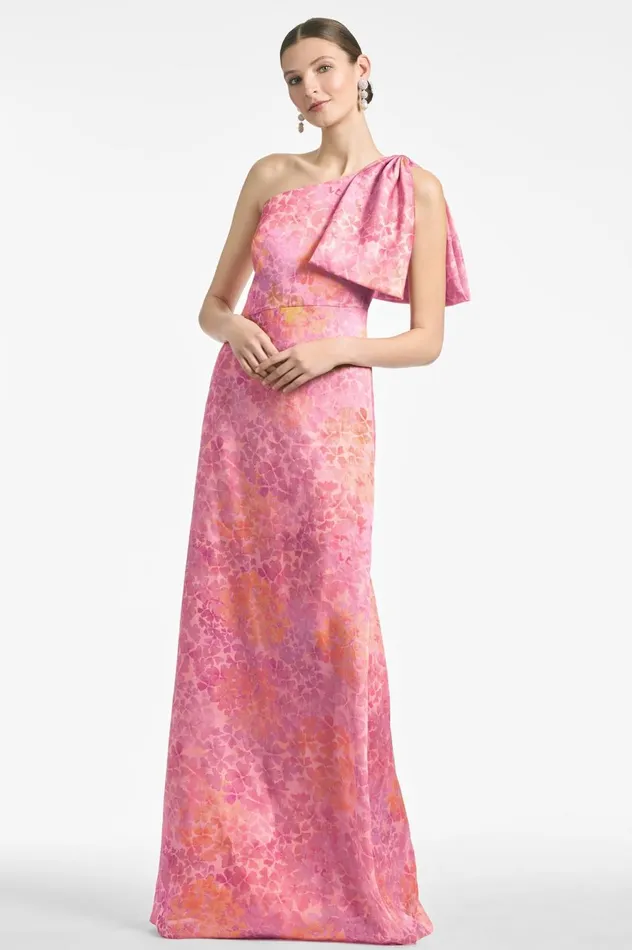 Chelsea Gown 8211 Pastel Sunset Hydrangea Women Sachin and Babi Boho