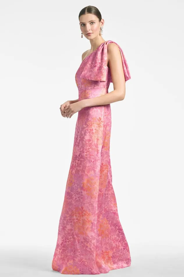 Chelsea Gown 8211 Pastel Sunset Hydrangea Women Sachin and Babi Boho