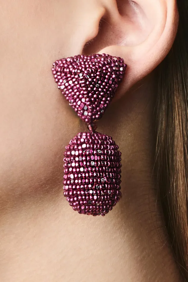 Chrystie Earrings 8211 Metallic Faceted Beads Women Sachin and Babi Earrings