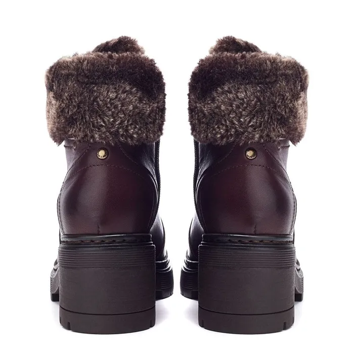 Chunky Boots Women Moda In Pelle Bibani Dark Brown Leather
