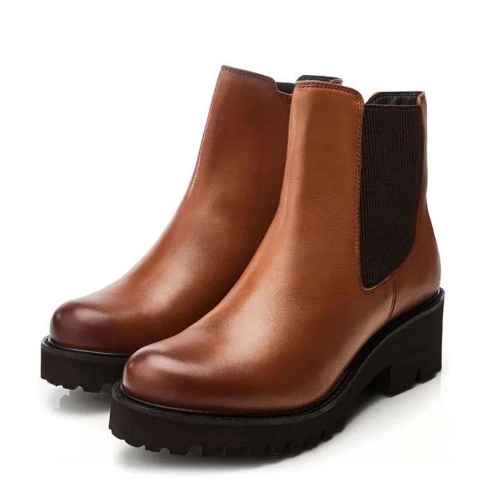 Chunky Boots Women Moda In Pelle Bsoleful BRylee Tan Leather