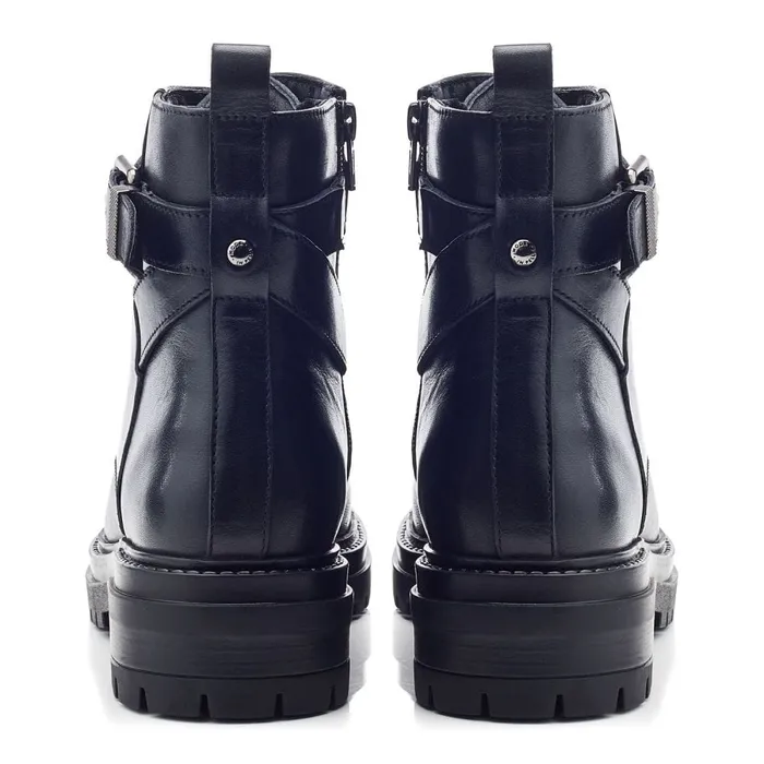 Chunky Boots Women Moda In Pelle Omola Black Leather