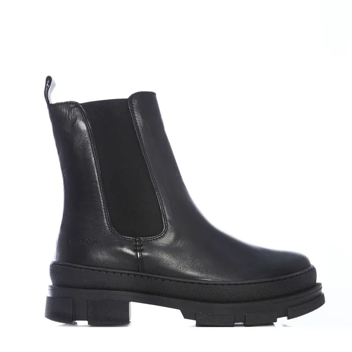 Chunky Boots Women Moda In Pelle Shoon Sh Boulder Black Leather