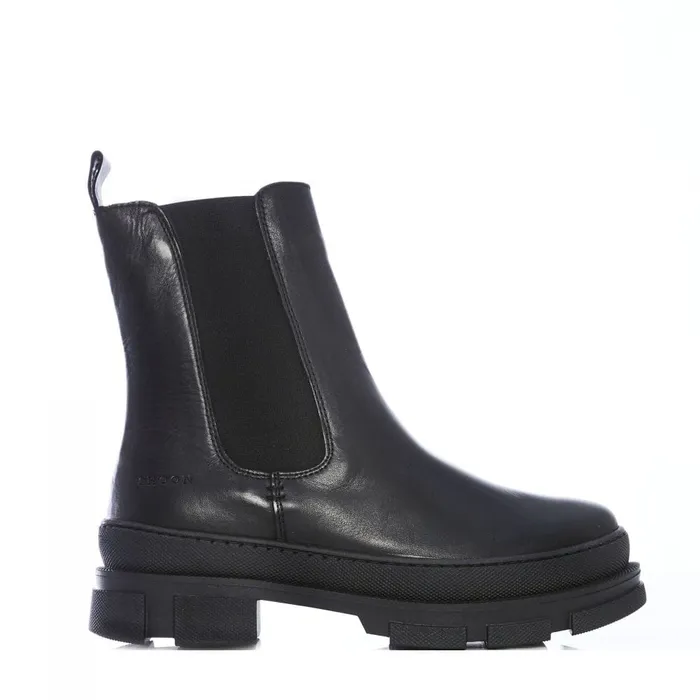 Chunky Boots Women Moda In Pelle Shoon Sh Boulder Black Leather