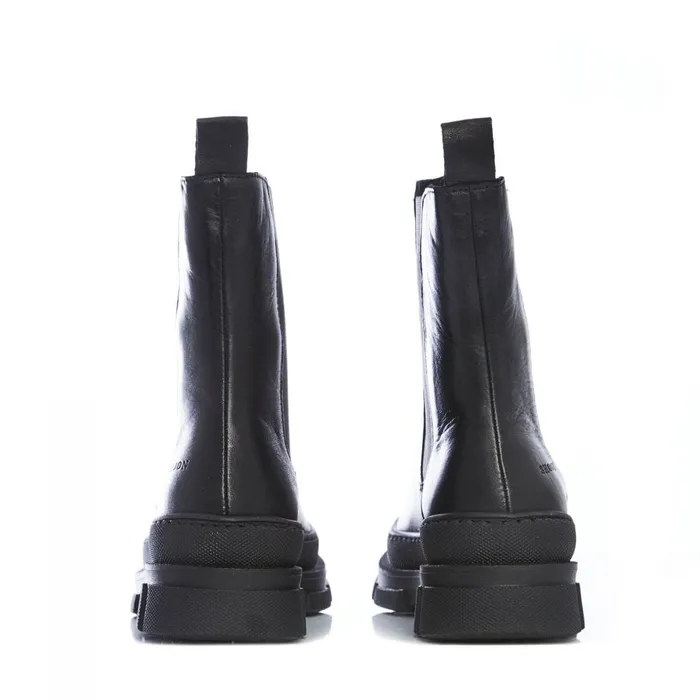 Chunky Boots Women Moda In Pelle Shoon Sh Boulder Black Leather