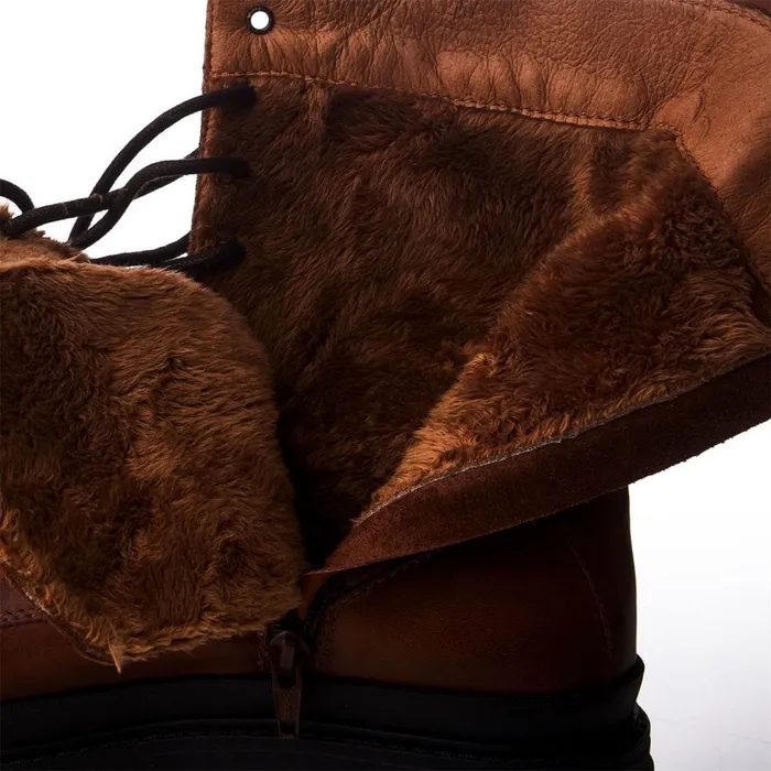 Chunky Boots Women Moda In Pelle Shoon Sh Impress Tan Leather
