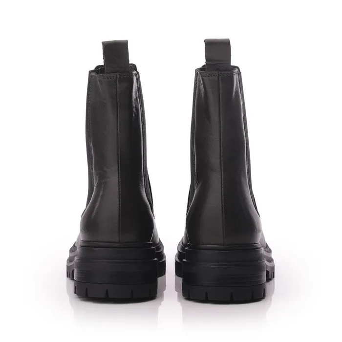 Chunky Boots Women Moda In Pelle Shoon Sh Isha Olive Leather