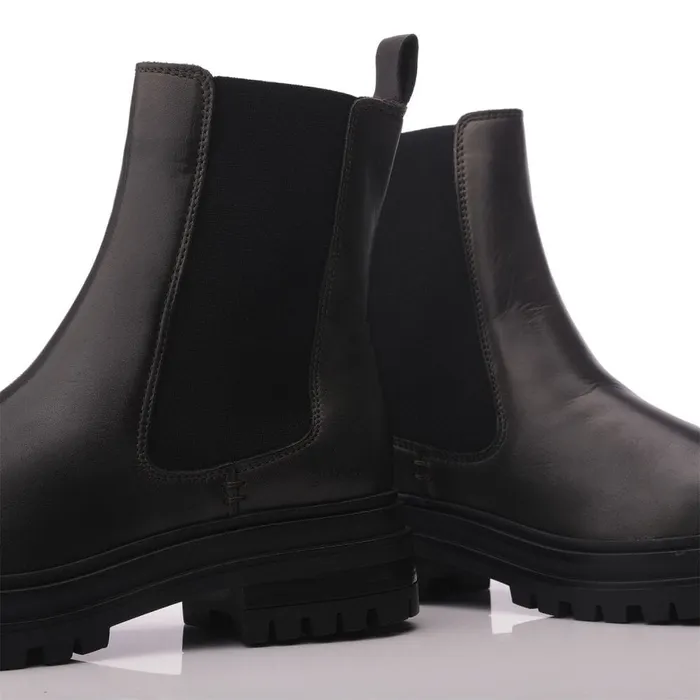 Chunky Boots Women Moda In Pelle Shoon Sh Isha Olive Leather