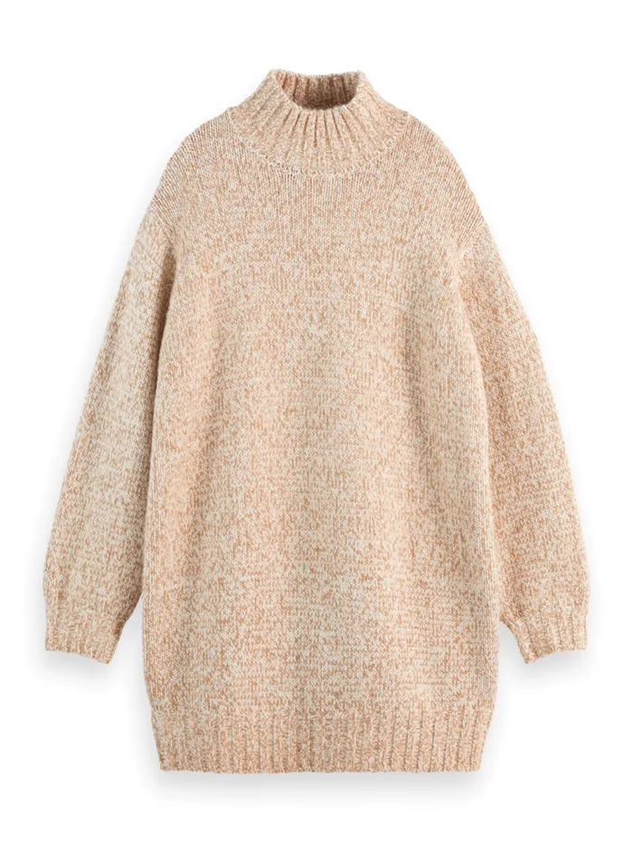 CHUNKY KNITTED MINI DRESS Soft Ice Melange Women Scotch and Soda Dresses and Jumpsuits