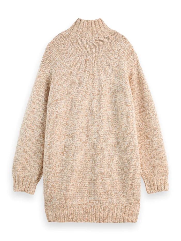 CHUNKY KNITTED MINI DRESS Soft Ice Melange Women Scotch and Soda Dresses and Jumpsuits CHUNKY KNITTED MINI DRESS Soft Ice Melange Women Scotch and Soda Dresses and Jumpsuits