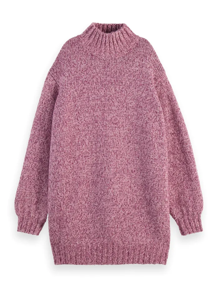 CHUNKY KNITTED MINI DRESS Soft Ice Melange Women Scotch and Soda Dresses and Jumpsuits CHUNKY KNITTED MINI DRESS Soft Ice Melange Women Scotch and Soda Dresses and Jumpsuits