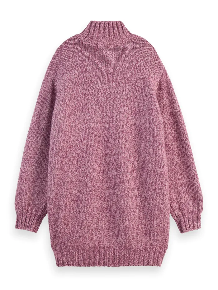 CHUNKY KNITTED MINI DRESS Soft Ice Melange Women Scotch and Soda Dresses and Jumpsuits CHUNKY KNITTED MINI DRESS Soft Ice Melange Women Scotch and Soda Dresses and Jumpsuits