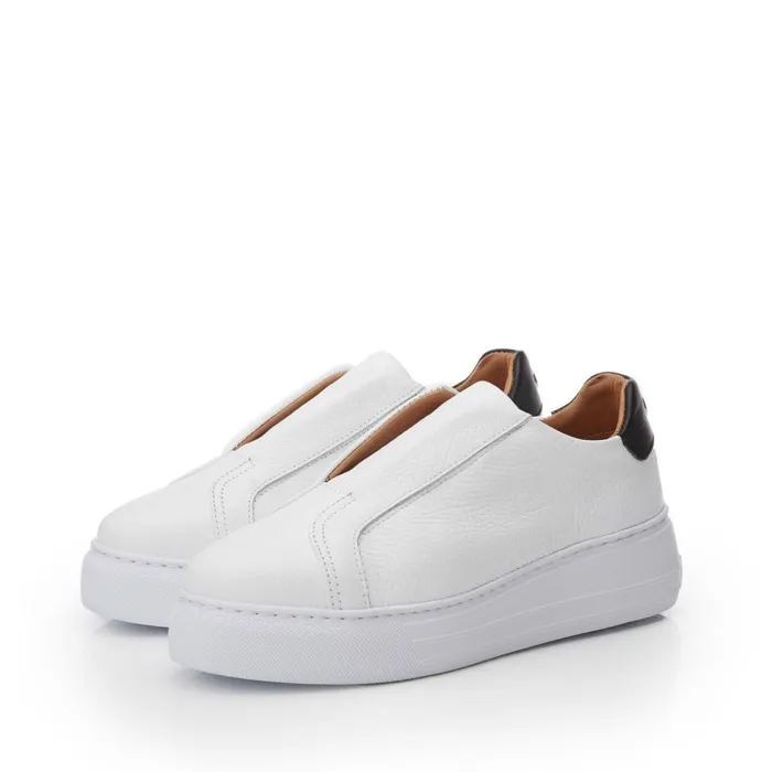 Chunky Trainers Women Moda In Pelle Alber White Leather