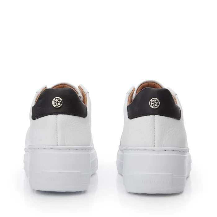 Chunky Trainers Women Moda In Pelle Alber White Leather