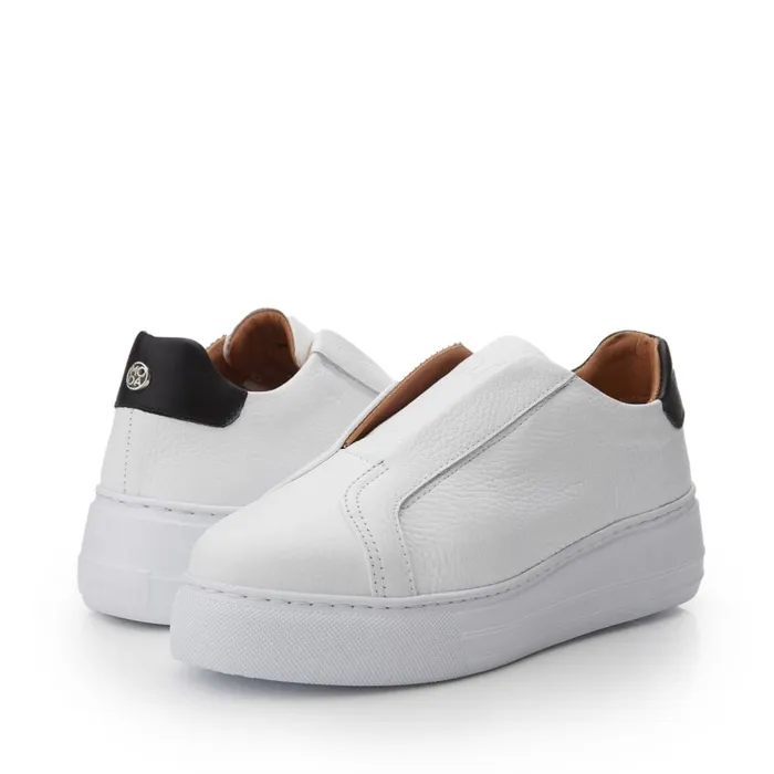 Chunky Trainers Women Moda In Pelle Alber White Leather