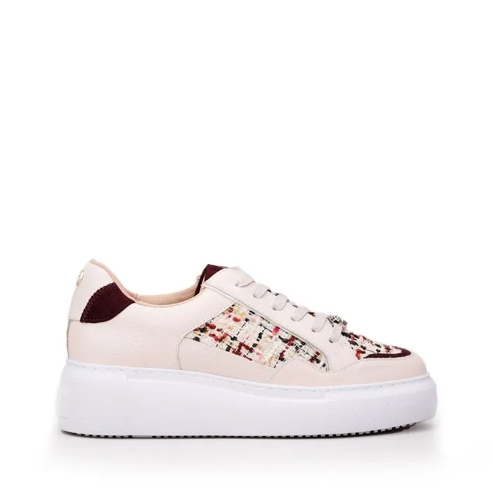 Chunky Trainers Women Moda In Pelle Avabelle Off White Fabric