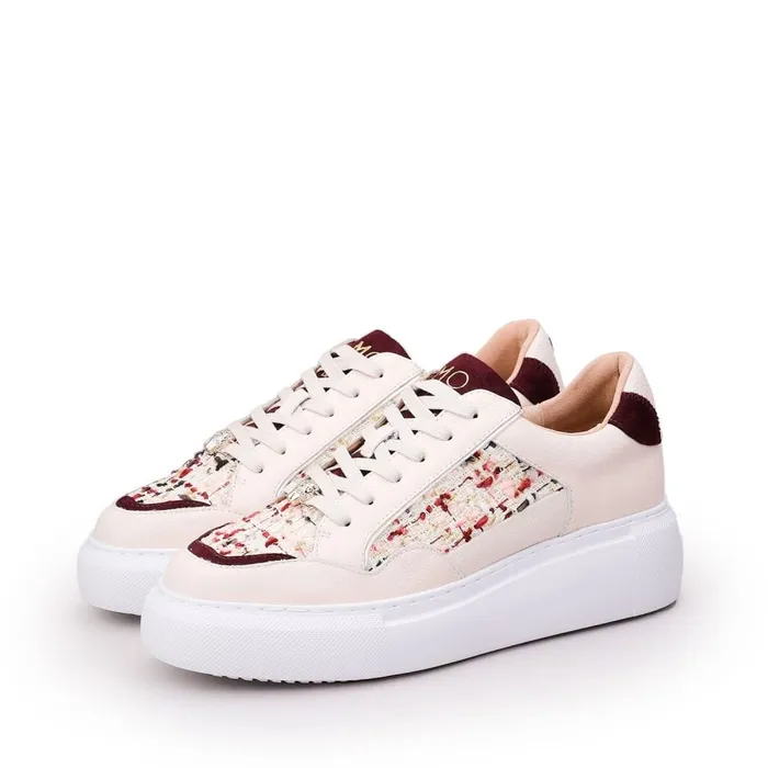 Chunky Trainers Women Moda In Pelle Avabelle Off White Fabric