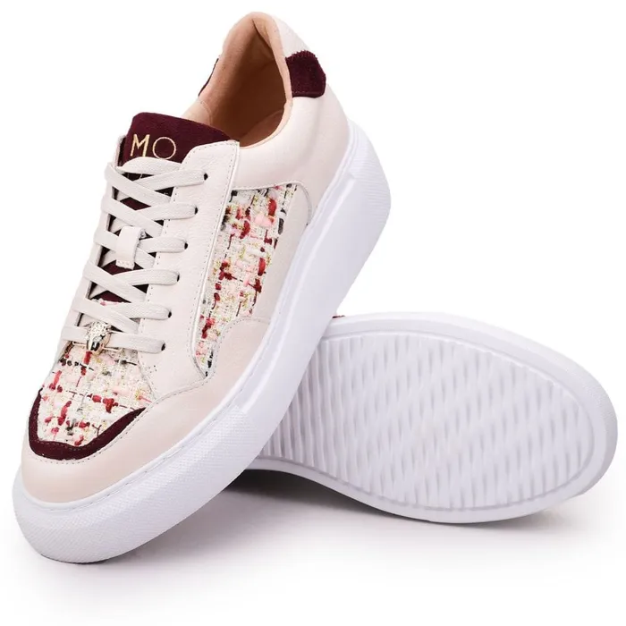 Chunky Trainers Women Moda In Pelle Avabelle Off White Fabric